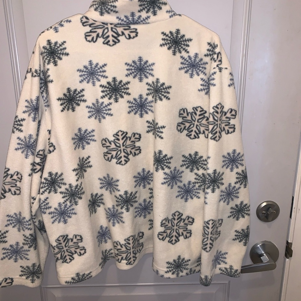 Nick&Sarah Women’s Snowflake Full Zip Fleece Jacket Size 2X - Picture 5 of 5